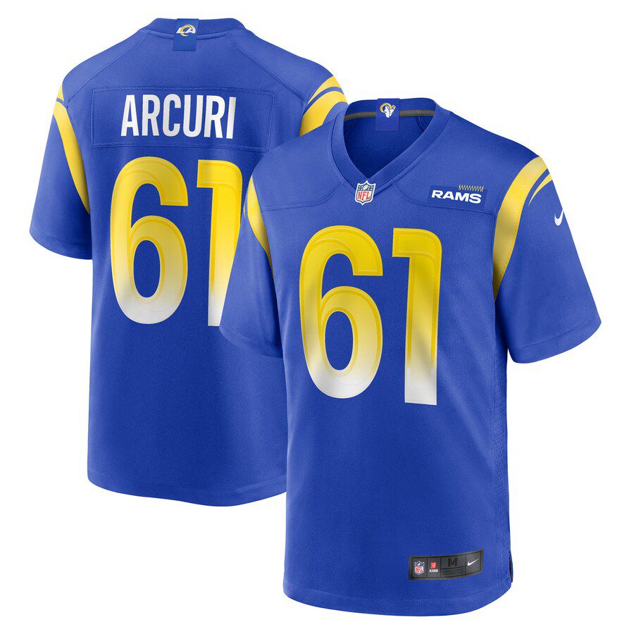 Men Los Angeles Rams #61 AJ Arcuri Nike Royal Game Player NFL Jersey
